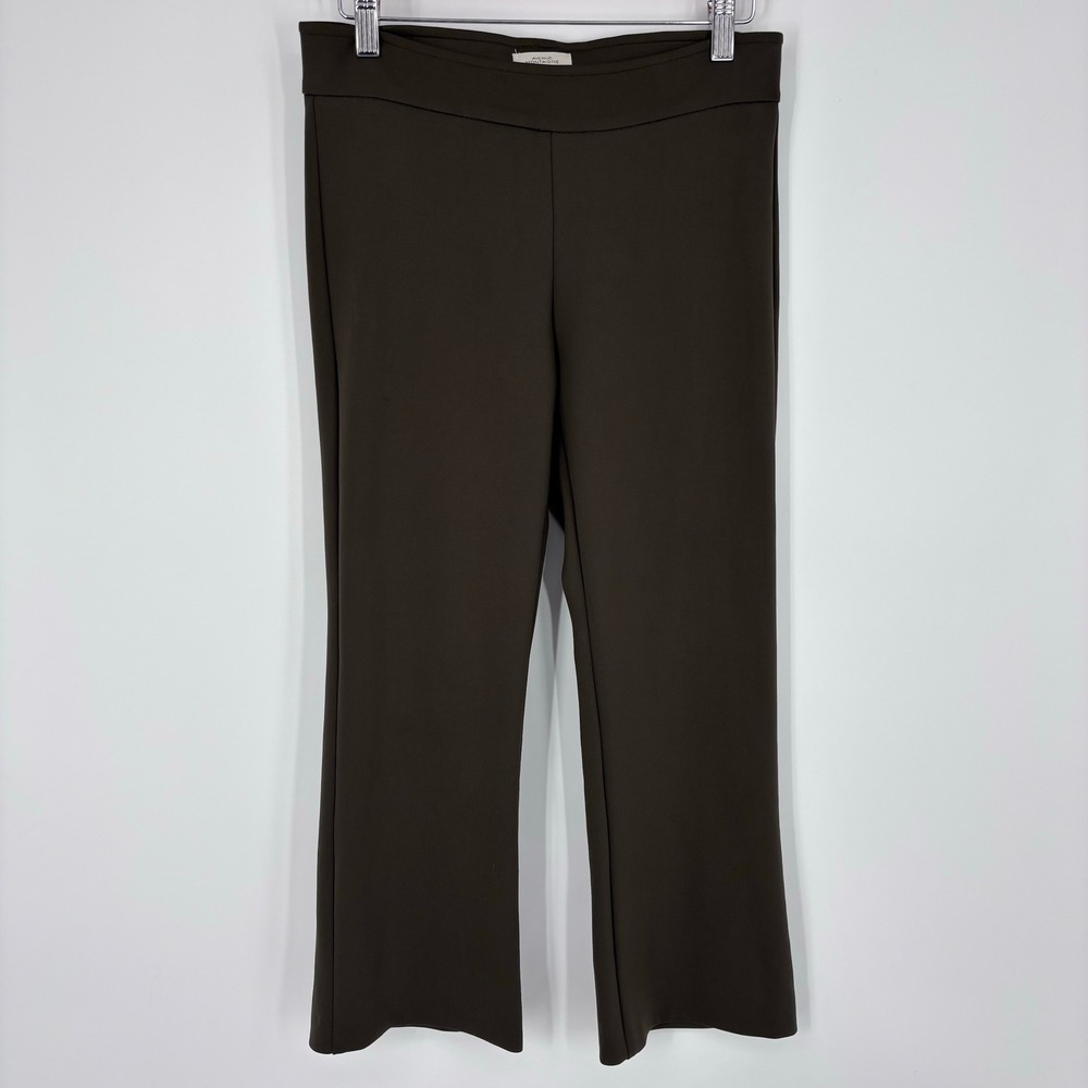 Avenue Montaigne Leo Pull On Crop Flare Pants Womens 2 Dark Olive Green NYC